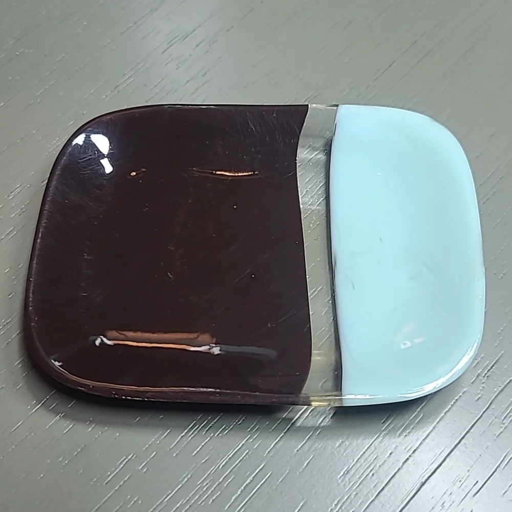 Lucite Like Trash Can And Matching Soap Dish